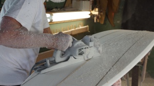 Ole has a quiver of Skil 100 planers that he relies on to hand shape each one of his surfboards.