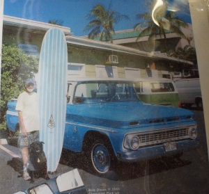 This about sums it up. Ole loves surfing, his dog and his truck.